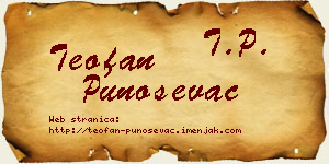 Teofan Punoševac vizit kartica